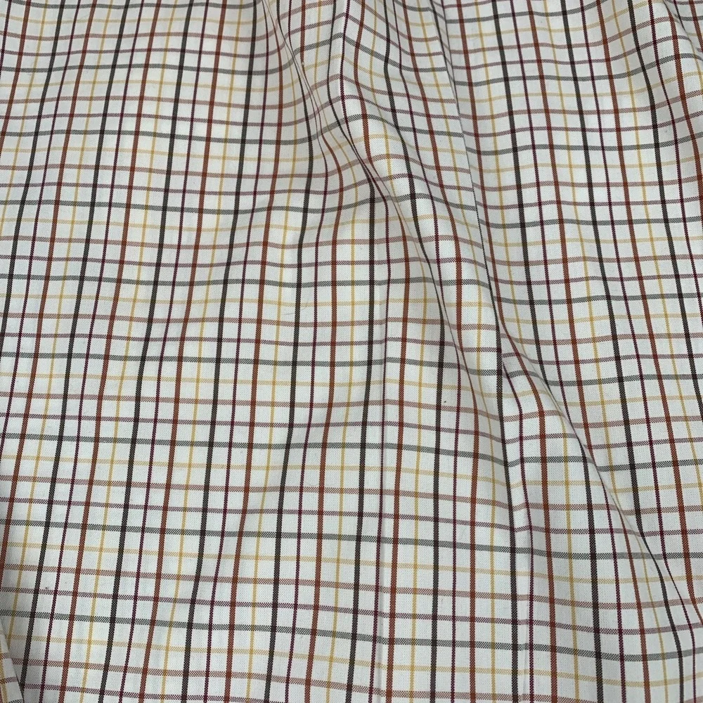 Brooks Brothers Men's Med Long Sleeve Checked Dress Shirt Cotton Non Iron‎